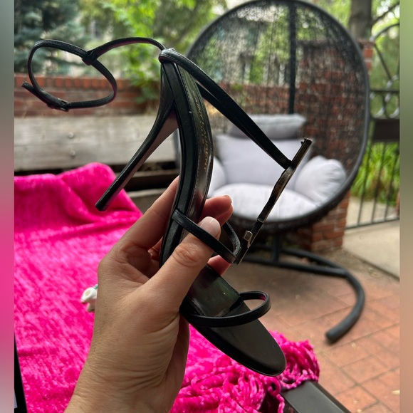 100% Auth YSL Cassandra 110 heels black/gold bronze size 37/7 TTS box and bags - Picture 13 of 16